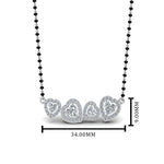 Load image into Gallery viewer, Fancy Diamond Halo Mangalsutra Pendant In Mgs8880 Nl Wg14K-White-Gold
