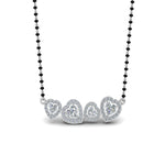 Load image into Gallery viewer, Fancy Diamond Halo Mangalsutra Pendant In Mgs8880 Nl Wg14K-White-Gold
