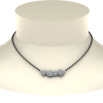 Load image into Gallery viewer, Fancy Diamond Halo Mangalsutra Pendant In Mgs8880 Nl Wg14K-White-Gold