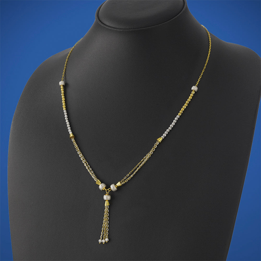 Fancy Gold Lariat Ball Chain