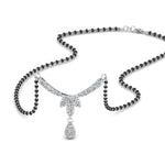 Load image into Gallery viewer, Floral-Drop-Diamond-Mangalsutra-Necklace
