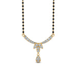 Load image into Gallery viewer, Floral-Drop-Diamond-Mangalsutra-Necklace
