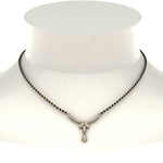 Load image into Gallery viewer, Floral-Drop-Diamond-Mangalsutra-Necklace
