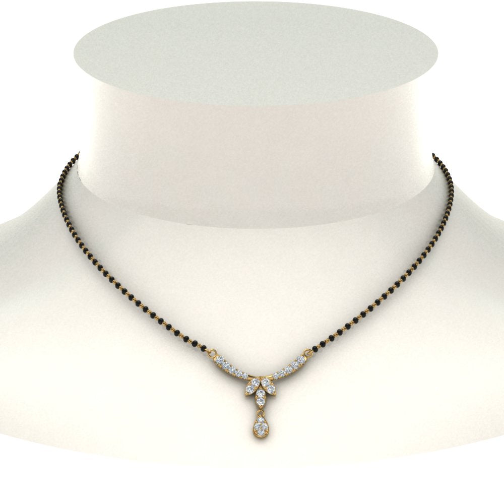 Floral-Drop-Diamond-Mangalsutra-Necklace