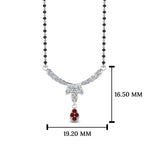Load image into Gallery viewer, Floral Drop Ruby Mangalsutra Necklace
