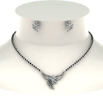 Load image into Gallery viewer, Flower-Design-Diamond-Mangalsutra-And-Earring-Set
