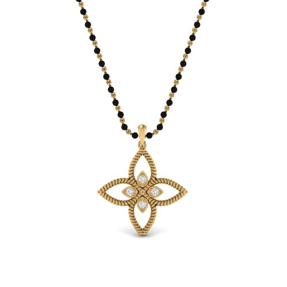 Flower-Diamond-Pendant-Mangalsutra