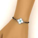 Load image into Gallery viewer, Flower Evil Eye Diamond Bracelet Mangalsutra
