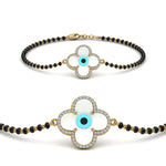 Load image into Gallery viewer, Flower Evil Eye Diamond Bracelet Mangalsutra
