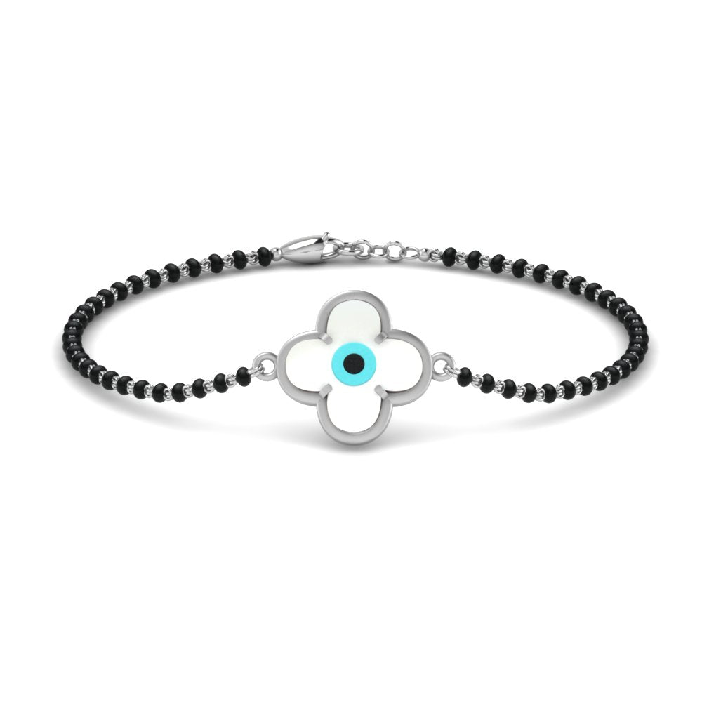 Flower Evil Eye Mangalsutra Bracelet