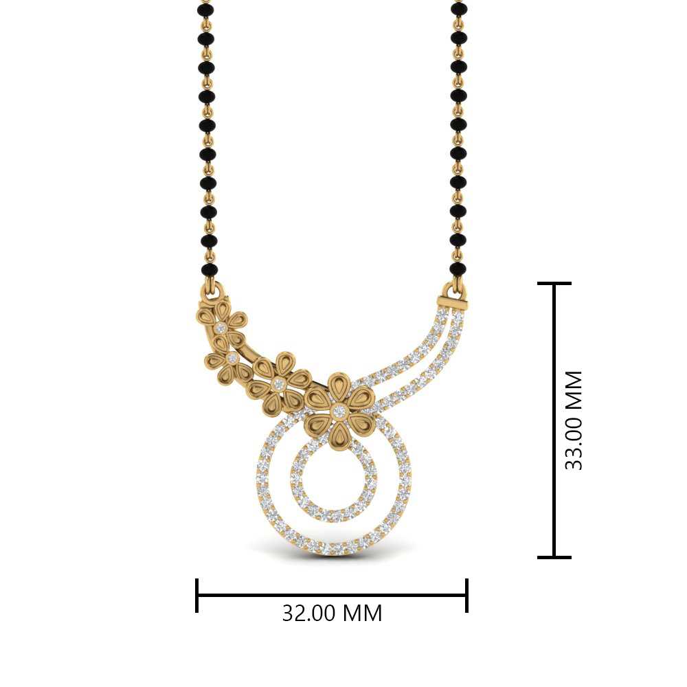 Flower-And-Diamond-Mangalsutra