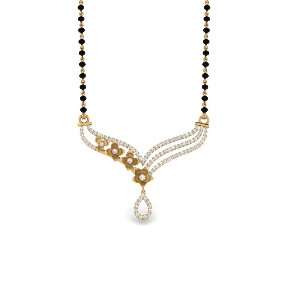 Flower-Modern-Diamond-Mangalsutra