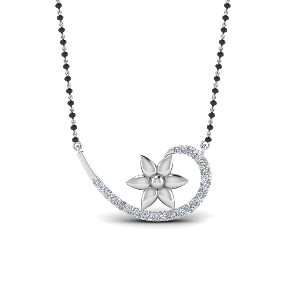 Flower-Swirl-Diamond-Mangalsutra