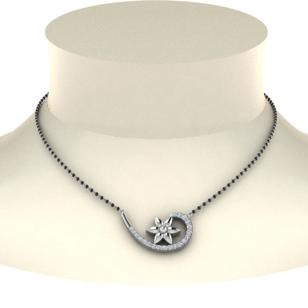 Flower-Swirl-Diamond-Mangalsutra