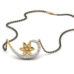 Load image into Gallery viewer, Flower-Swirl-Diamond-Mangalsutra
