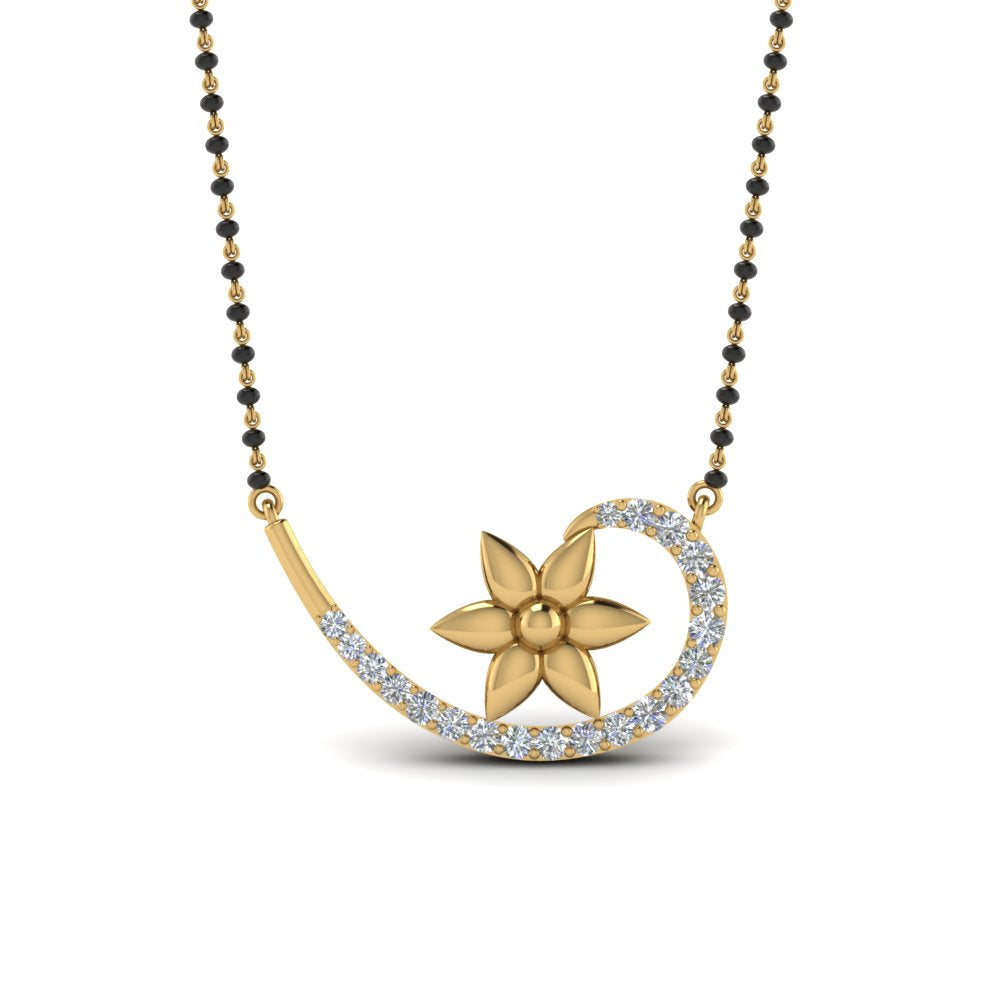 Flower-Swirl-Diamond-Mangalsutra