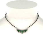 Load image into Gallery viewer, Green Emerald Drops Mangalsutra
