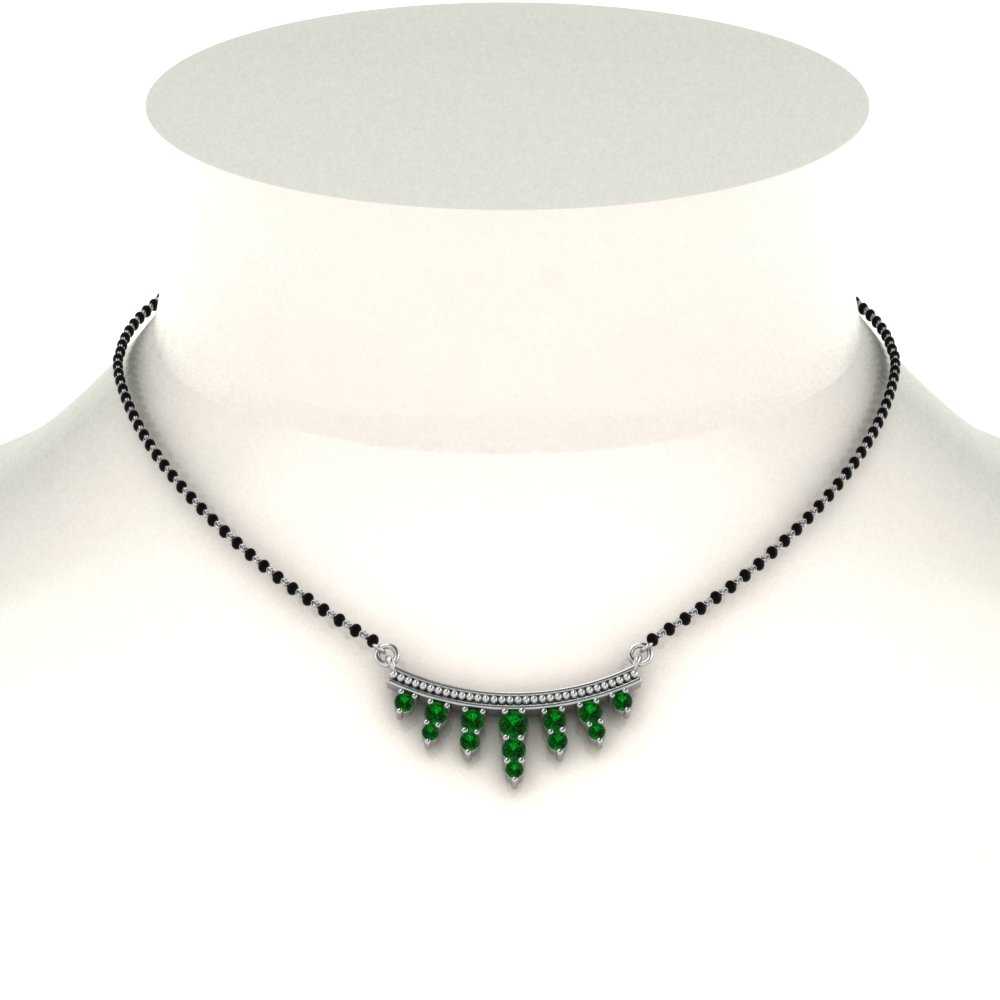 Green Emerald Drops Mangalsutra