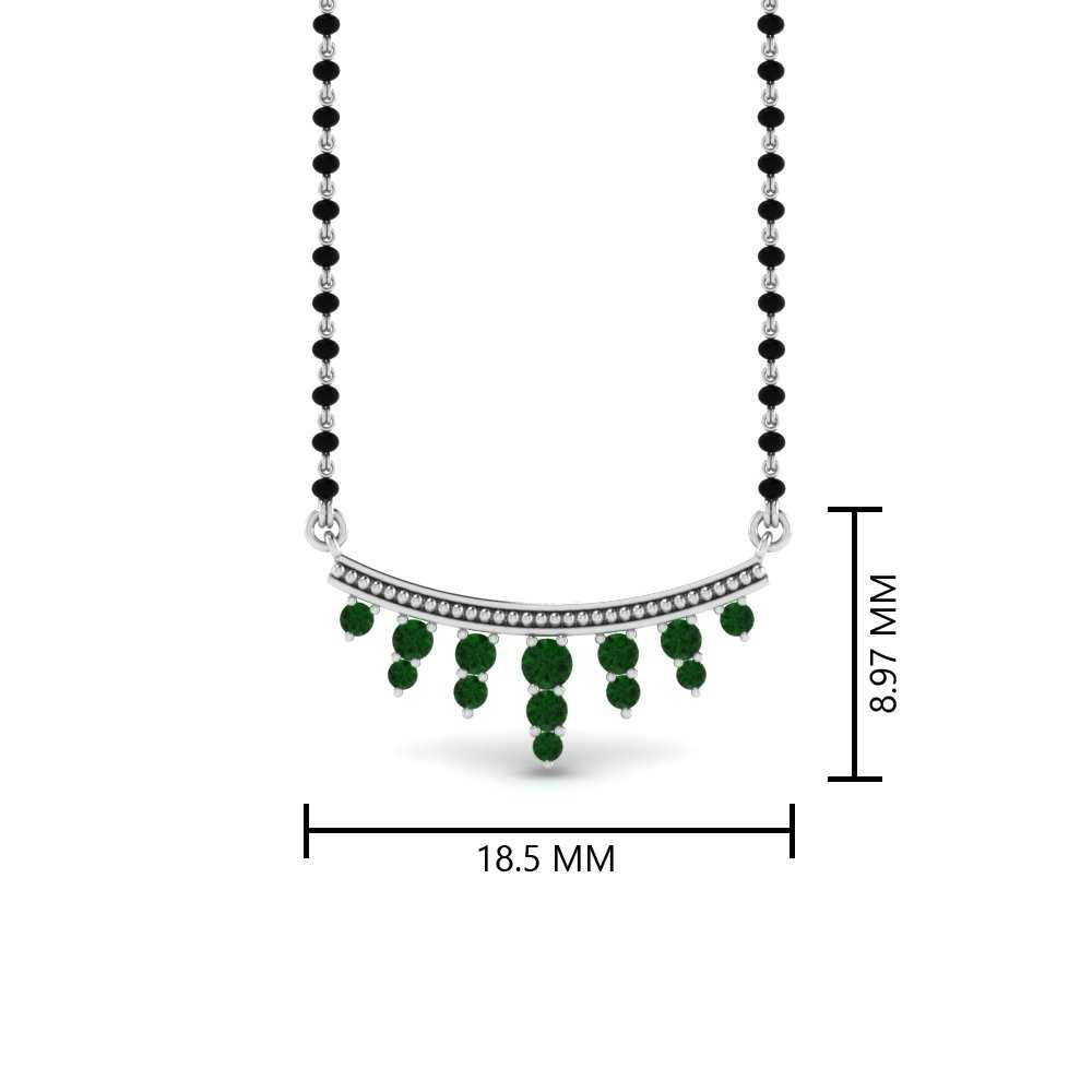 Green-Emerald-Drops-Mangalsutra