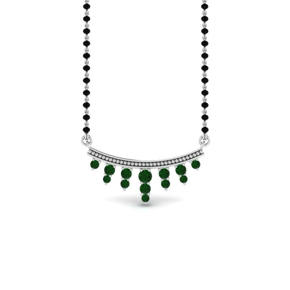 Green-Emerald-Drops-Mangalsutra