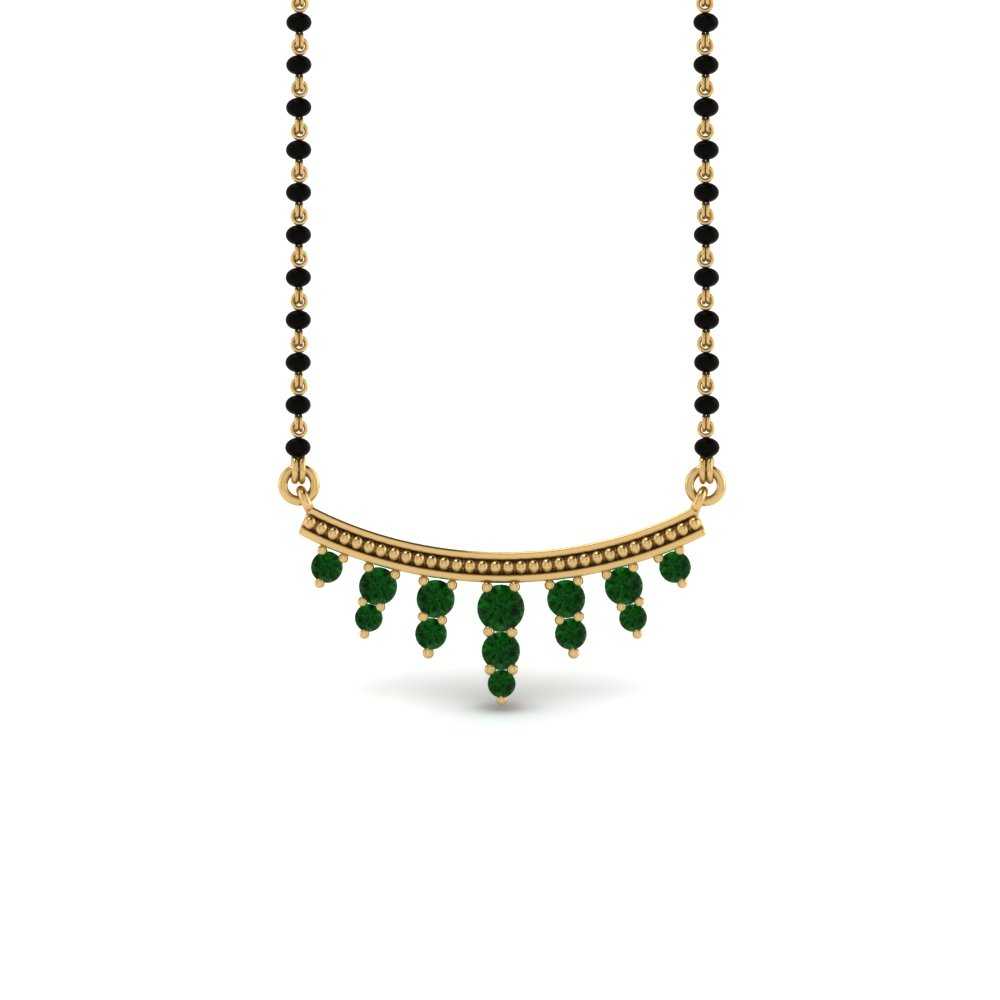 Green-Emerald-Drops-Mangalsutra