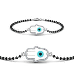 Load image into Gallery viewer, Hamsa Evil Eye Diamond Bracelet Mangalsutra
