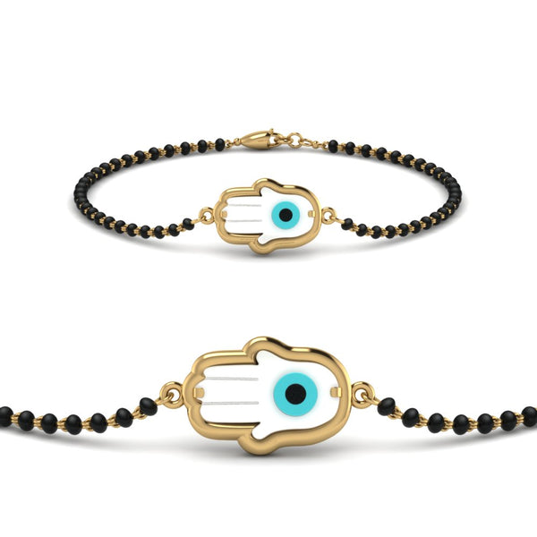 Hamsa Evil Eye Mangalsutra Bracelet – Mangalsutraonline