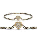 Load image into Gallery viewer, Heart Cluster Diamond Bracelet Mangalsutra
