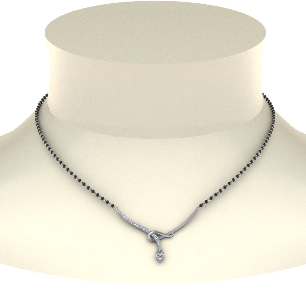 Heart-Diamond-Drop-Mangalsutra-Pendant