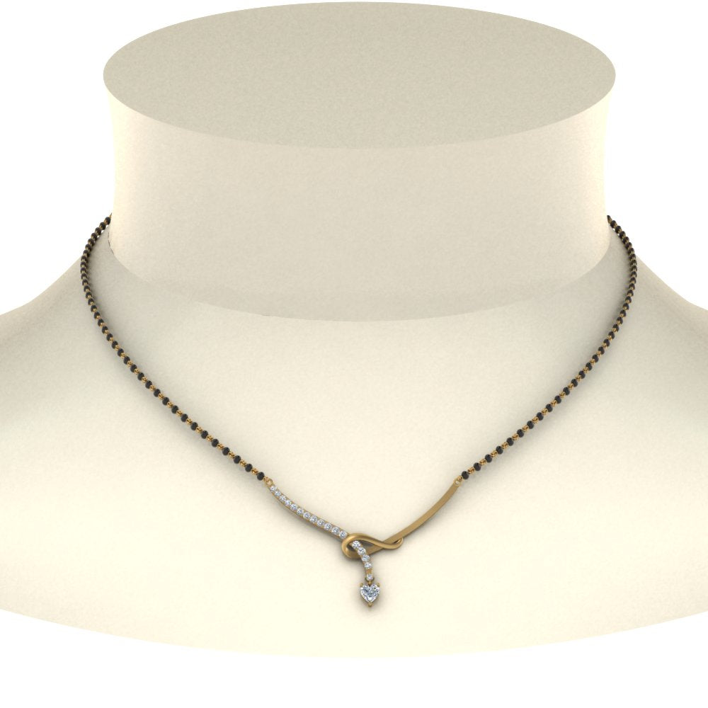 Heart-Diamond-Drop-Mangalsutra-Pendant