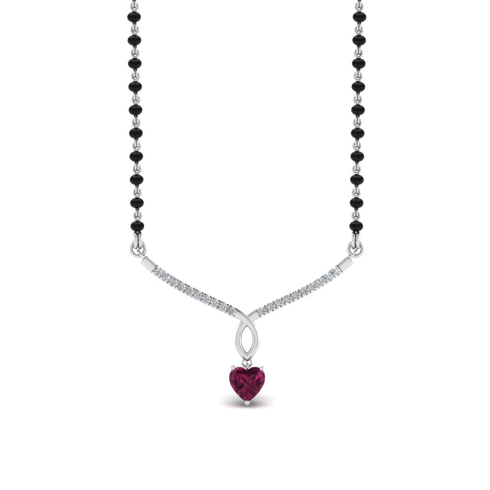 Heart-Pink-Sapphire-Drop-Mangalsutra