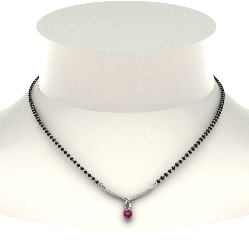 Heart-Pink-Sapphire-Drop-Mangalsutra