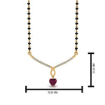 Load image into Gallery viewer, Heart-Pink-Sapphire-Drop-Mangalsutra
