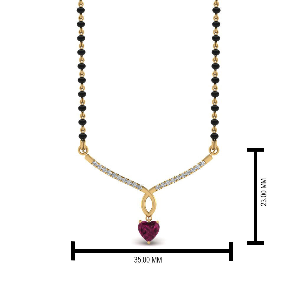 Heart-Pink-Sapphire-Drop-Mangalsutra