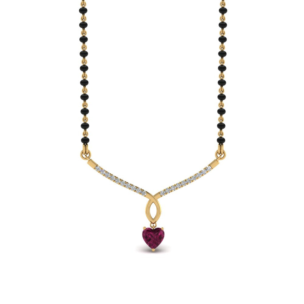 Heart-Pink-Sapphire-Drop-Mangalsutra