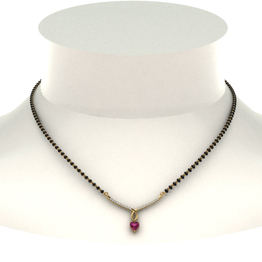 Heart-Pink-Sapphire-Drop-Mangalsutra