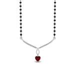 Load image into Gallery viewer, Heart-Ruby-Drop-Mangalsutra