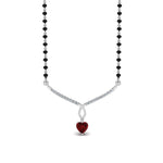 Load image into Gallery viewer, Heart-Ruby-Drop-Mangalsutra
