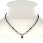 Load image into Gallery viewer, Heart-Ruby-Drop-Mangalsutra