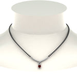 Load image into Gallery viewer, Heart-Ruby-Drop-Mangalsutra
