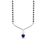 Load image into Gallery viewer, Heart-Sapphire-Drop-Mangalsutra
