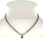 Load image into Gallery viewer, Heart-Sapphire-Drop-Mangalsutra
