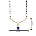 Load image into Gallery viewer, Heart-Sapphire-Drop-Mangalsutra