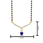 Load image into Gallery viewer, Heart-Sapphire-Drop-Mangalsutra
