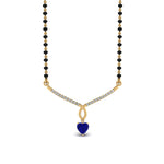 Load image into Gallery viewer, Heart-Sapphire-Drop-Mangalsutra
