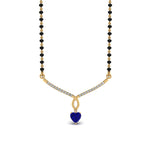 Load image into Gallery viewer, Heart-Sapphire-Drop-Mangalsutra
