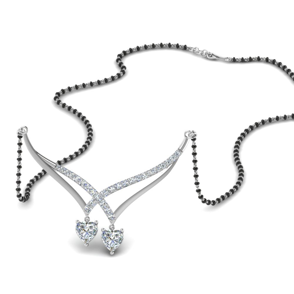 Heart-Diamond-Drop-Necklace-Mangalsutra