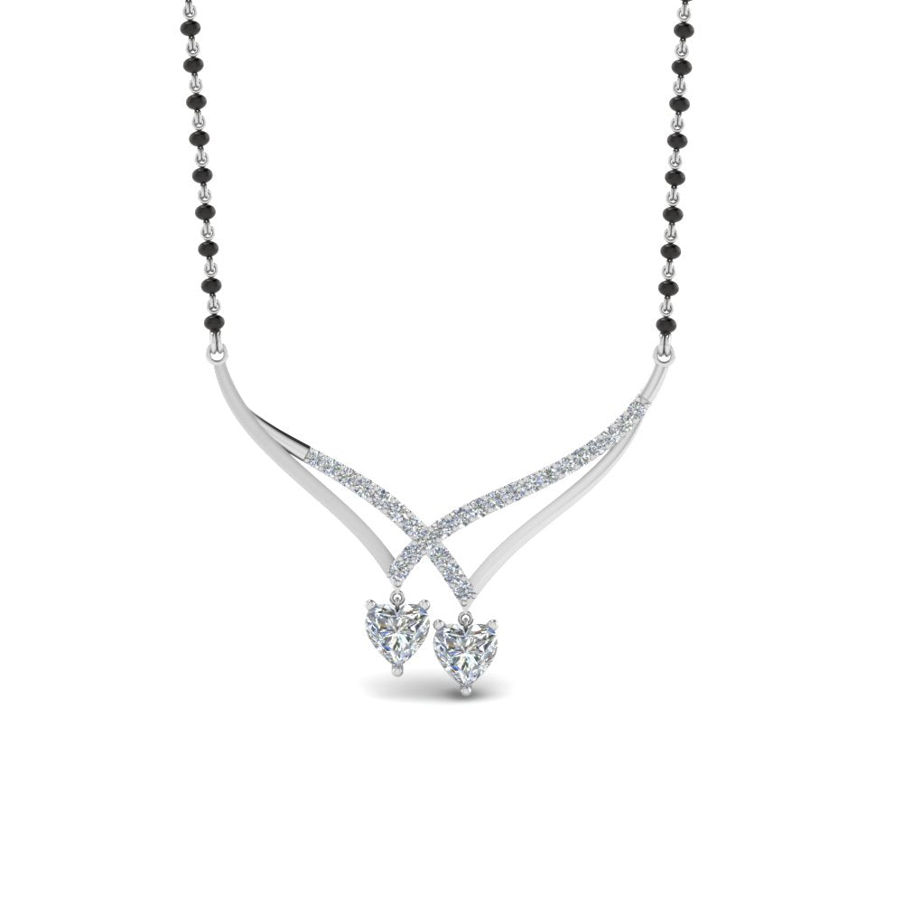 Heart-Diamond-Drop-Necklace-Mangalsutra