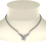 Load image into Gallery viewer, Heart-Diamond-Drop-Necklace-Mangalsutra
