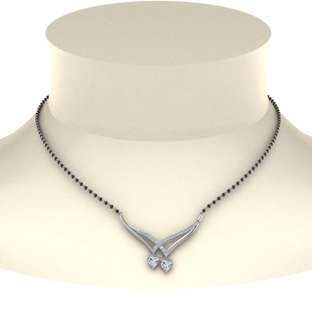 Heart-Diamond-Drop-Necklace-Mangalsutra